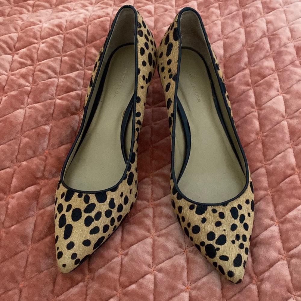 Ann Taylor leopard print kitten heels, size 6.5